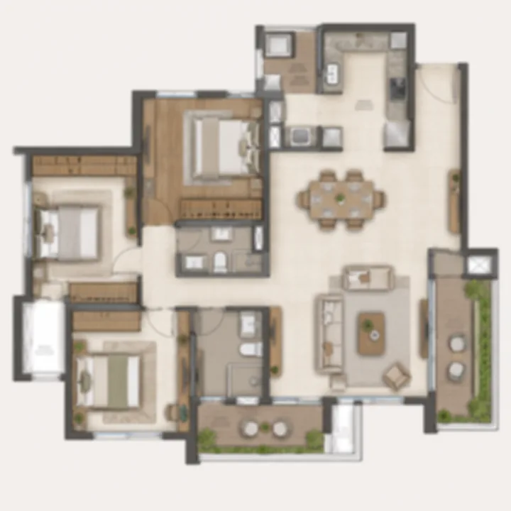 Prestige Battersea 3 BHK floor plan layout Prestige Battersea 3 BHK floor plan layout